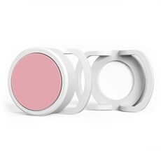 Custodia in silicone per tracker anti-perso da 2 pezzi per AirTag, dimensioni: 35 mm (bianco + rosa)