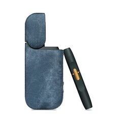 Custodia protettiva in denim per sigaretta elettronica per IQOS 2.4 Plus (blu scuro)