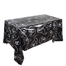 3PCS Natale Halloween Party Decorazione Evento Tovaglia (Black Ghost)