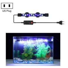 Q20BW Luce blu + bianca 90-260 V Luce subacquea per acquario Luce per acquario a LED (spina americana)
