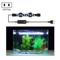 Luce bianca Q20W 90-260V Luce subacquea per acquario Luce LED per acquario (spina americana)