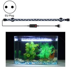 Luce bianca Q60W 90-260V Luce subacquea per acquario Luce LED per acquario (spina UE)