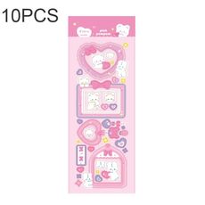 10 PCS Pompon Serie Laser Adesivo Mano Account Impermeabile Pet Cute Sticker (Rosa)