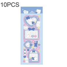 10 PCS Pompon Serie Laser Adesivo Mano Account Impermeabile Pet Cute Sticker(Blu)