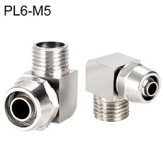 PL6-M5 Connettore femmina con bloccaggio rapido trachea in rame nichelato LAIZE