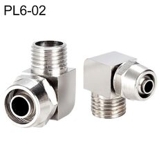 PL6-02 Connettore femmina con bloccaggio rapido trachea in rame nichelato LAIZE
