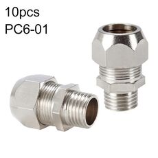 PC6-01 Connettore a montaggio rapido pneumatico dritto con riduttore in rame nichelato LAIZE