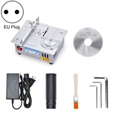 S3 96W Tavolo sollevabile Mini sega da tavolo Macchina da taglio in alluminio, Specifiche: Silver Standard (spina UE)