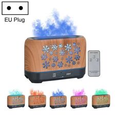 Umidificatore per lampada affumicata con incenso a fiamma di simulazione colorata per la casa, modello: telecomando (spina UE)