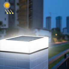 TS-S5306 Lampada da testa a colonna solare per esterni IP68 Lampada da giardino impermeabile, stile: interruttore a tre colori