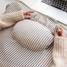 AI-540 72x115cm USB Scaldacorpo Coperta Riscaldatore per ufficio Scialle riscaldante elettrico (strisce di alce kaki)
