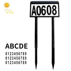 Luce solare per porta con controllo della luce a LED impermeabile, stile: 5 lettere + 3 set di numeri