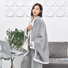 80x130 cm flanella ispessita coperta scialle goffrata ufficio aria condizionata coperta (grigio chiaro)