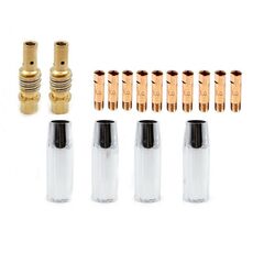 16 pezzi / set Kit ugelli Vover con punta dell'ago per saldatura Ugello conduttivo per saldatura schermato a gas