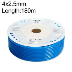 Tubo in PU flessibile per aria compressa per compressore pneumatico LAIZE, specifica: 4x2,5 mm, 180 m (blu)