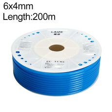 Tubo in PU flessibile per aria compressa per compressore pneumatico LAIZE, specifica: 6x4 mm, 200 m (blu)