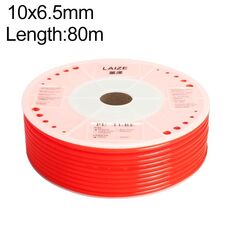 Tubo in PU flessibile per aria compressa per compressore pneumatico LAIZE, specifica: 10x6,5 mm, 80 m (rosso)