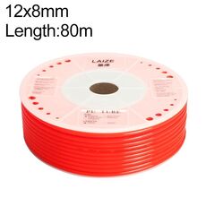Tubo in PU flessibile per aria compressa per compressore pneumatico LAIZE, specifica: 12x8 mm, 80 m (rosso)