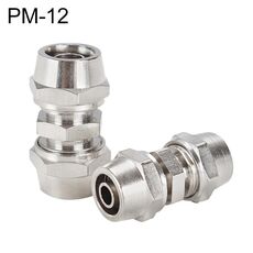 Connettore rapido pneumatico dritto PM-12 LAIZE in rame nichelato