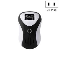 Repellente per mouse multifunzione a ultrasuoni Repellente per insetti silenzioso a risparmio energetico, Tipo di spina: Spina americana (bianco nero)