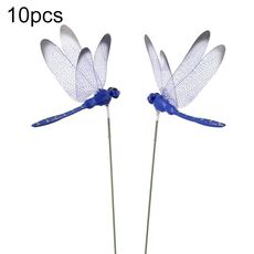 50PCS Simulazione Spina Asta Libellula Magnetica Decorazione Giardino Parete Casa(Blu)