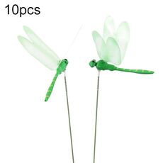 50PCS Simulazione Spina Asta Libellula Magnetica Decorazione Giardino Parete Casa(Verde)