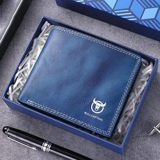 BULL CAPTAIN 032 Portafogli in pelle vintage Portafogli porta carte di monete (blu foschia)