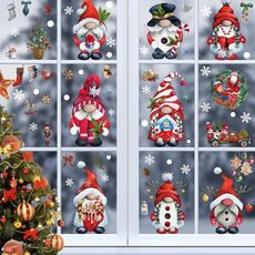Natale statico finestra di vetro decorazione sfondo adesivi decorativi (nano)