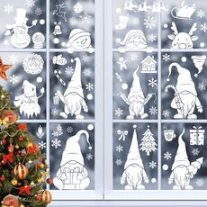 Natale statico vetro finestra decorazione sfondo adesivi decorativi (nano bianco)
