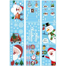 Natale statico finestra di vetro decorazione sfondo adesivi decorativi (pinguini di Babbo Natale)