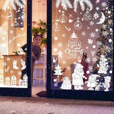 Natale statico finestra di vetro decorazione sfondo adesivi decorativi (pupazzo di neve)