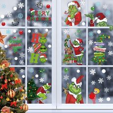 Natale statico finestra di vetro decorazione sfondo adesivi decorativi (fantasma elfo)