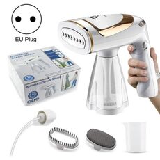 Ferro da stiro a vapore pieghevole portatile da 1600 W, colore: bianco a ingranaggio singolo (spina UE)