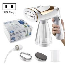 Ferro da stiro a vapore pieghevole portatile da 1600 W, colore: bianco a ingranaggio singolo (spina americana)