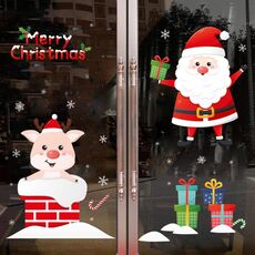 3PCS Babbo Natale appeso adesivi negozio finestra porta di vetro adesivi murali soggiorno(6305)