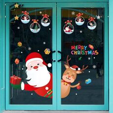 3PCS Babbo Natale appeso adesivi negozio finestra porta di vetro adesivi murali soggiorno(6308)