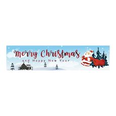Forniture per decorazioni per feste con striscione per patio di Natale 50 x 250 cm (stile 29)