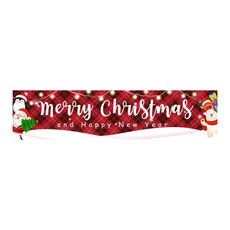 Forniture per decorazioni per feste con striscione per patio di Natale 50 x 250 cm (stile 02)
