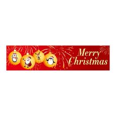 Forniture per decorazioni per feste con striscione per patio natalizio 50 x 250 cm (stile 13)