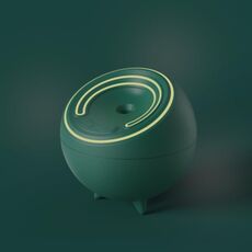 X-H05 Serbatoio d'acqua da 250 ml Umidificatore piccolo Spruzzatori plug-in USB con luce notturna (verde)