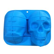 Stampo da forno per barbecue in silicone Stampo per torta di compleanno con teschio, stile: blu