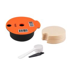 Filtro per caffè riutilizzabile ICafilas YB01, colore: arancione + 50 carta da filtro (60 ml)