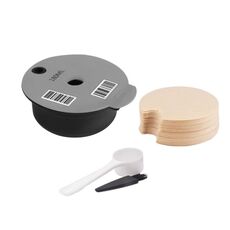 Filtro per caffè riutilizzabile ICafilas YB01, colore: carta da filtro grigio + 50 (180 ml)