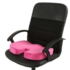 Cuscino in gel per ufficio Cuscino anti-emorroidi per glutei di bellezza (panno super morbido rosa rossa)