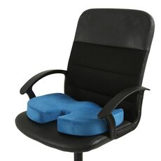 Cuscino in gel per ufficio Cuscino anti-emorroidi per glutei di bellezza (panno super morbido blu)
