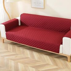 Copridivano con motivo a rombi impermeabile a doppia faccia per animali domestici, dimensioni: 55x196 cm (rosso)