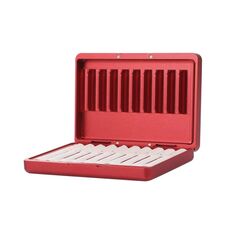 Per portasigarette antipolvere in lega di alluminio serie IQOS, capacità: 20 pezzi (rosso)