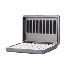Per portasigarette antipolvere in lega di alluminio serie IQOS, capacità: 20 pezzi (grigio)
