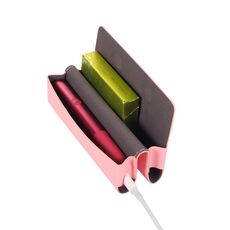Per IQOS ILUMA ONE Custodia in pelle per sigaretta elettronica con motivo incrociato (rosa)