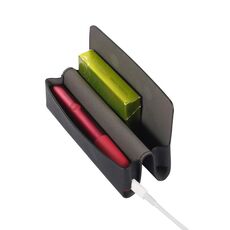 Per IQOS ILUMA ONE Custodia in pelle per sigaretta elettronica con motivo incrociato (nero)